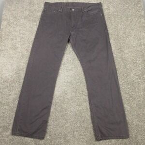 Levis Pants Mens 40x32 Gray 514 Straight 100% Cotton Canvas 5 Pocket Chinos Zip